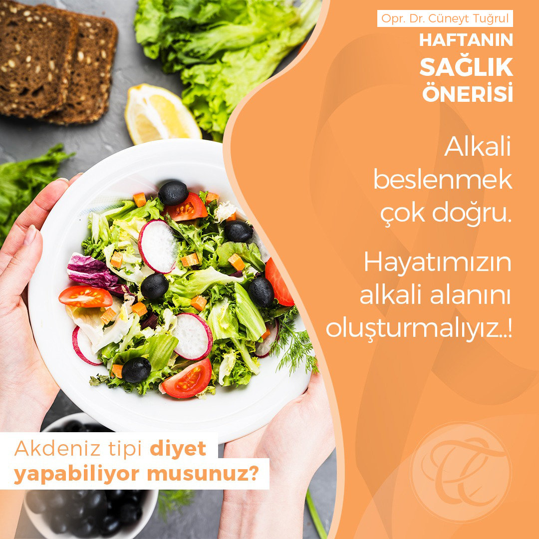 Alkali beslenmek çok doğru. Hayatımızın alkali alanını oluşturmalıyız..!